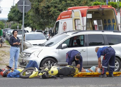 Vítimas foram socorridas pelo Samu