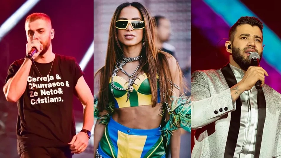 Zé Neto, Anitta e Gusttavo Lima