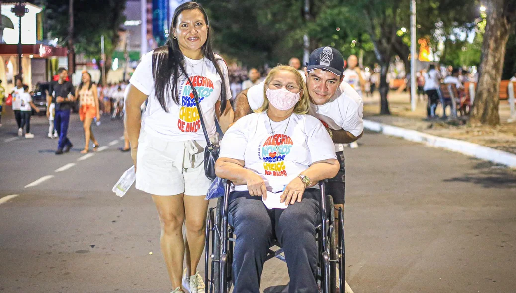 A cadeirante Ivonete Lopes participou da Caminhada da Fraternidade