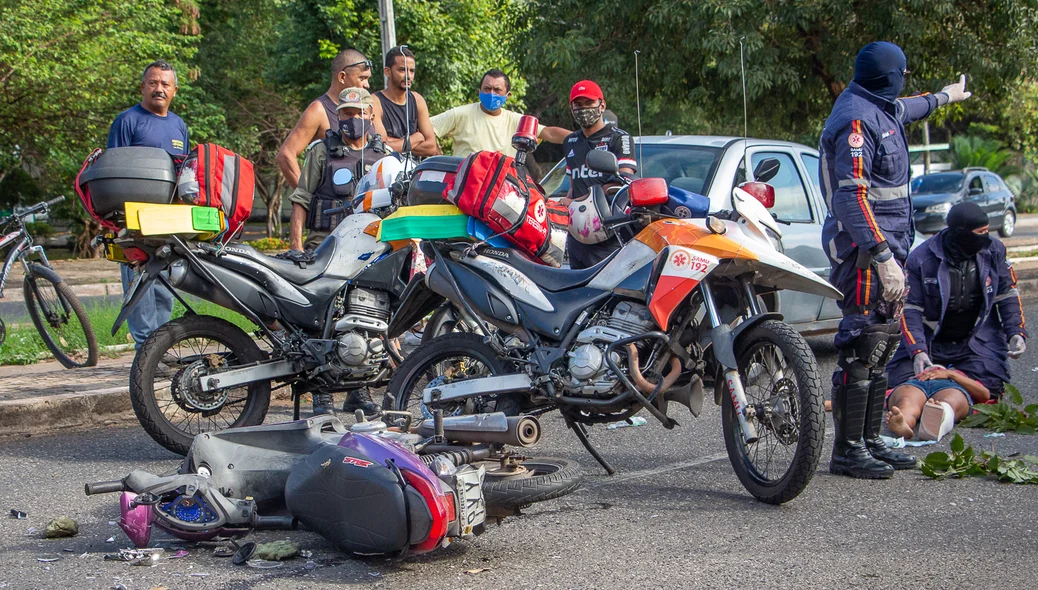 Acidente deixa duas mulheres feridas na zona Leste de Teresina