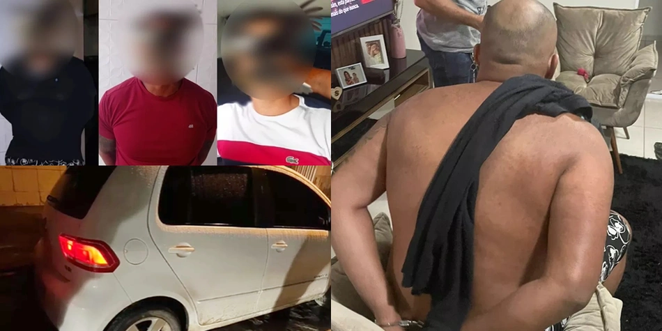 Acusados do roubo ao apê de Carlinhos Maia presos na Paraíba e carro apreendido junto com eles
