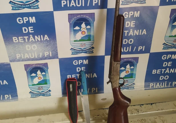Armas do suspeito