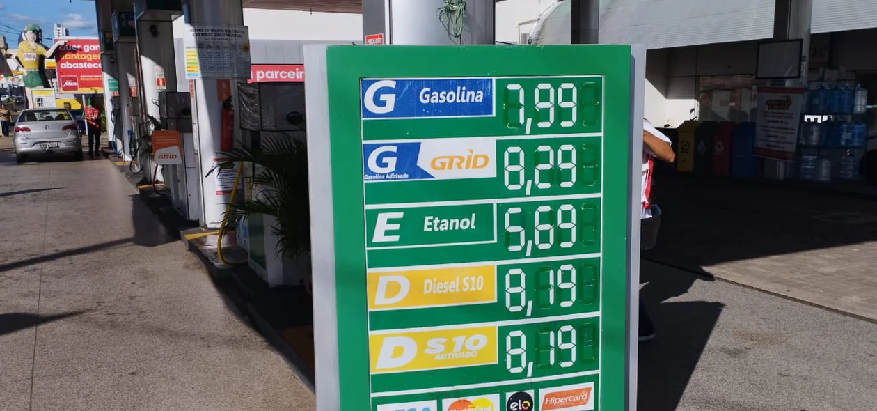 Atualmente, o preço da gasolina em Teresina chegou a R$ 8,29