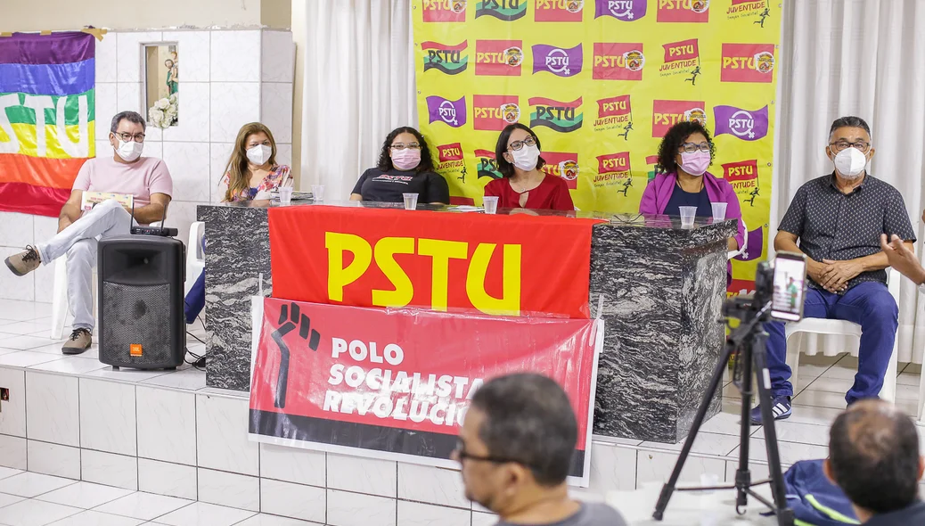 Membros do PSTU no lançamento da chapa