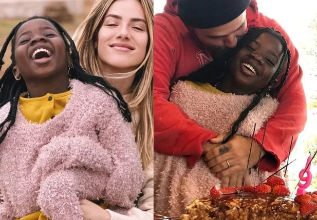 Bruno Gagliasso, Giovana Ewbank e a filha Tite.