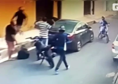 Câmera de segurança flagrou família sendo assaltada