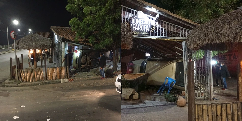 Carro foi parar dentro de bar na zona sul de Teresina