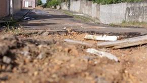 Cratera na rua do Ciro Nogueira
