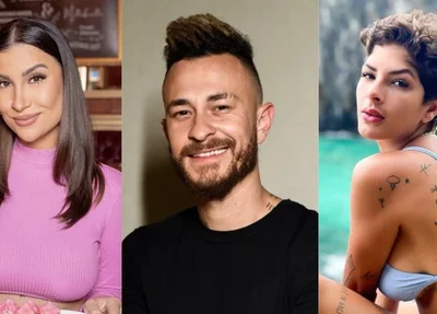 Da esquerda para a direita: Bianca Andrade, Fred e Lary Bottino