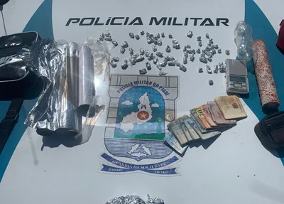 Drogas apreendidas pela Polícia Milita