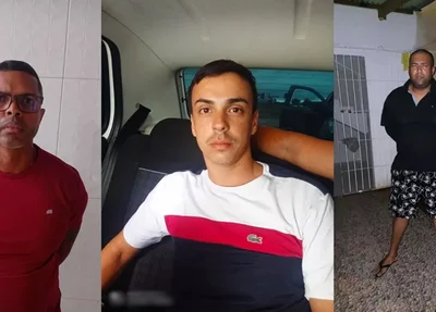 Emerson de Holanda Lira, de vermelho. Wellington Medeiros da Silva Moraes, de branco, e Eliabio Custódio Nepomuceno