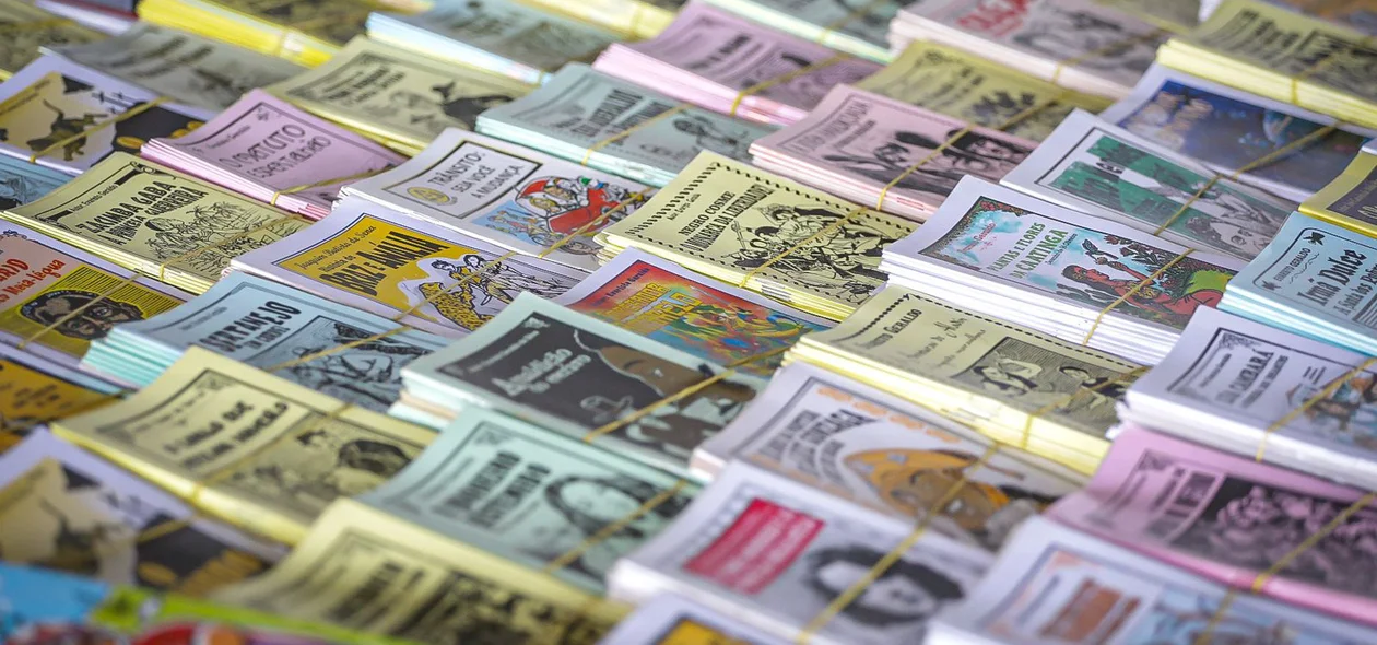 Livros expostos para o público