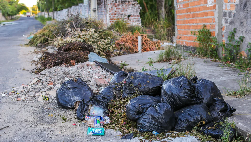 Lixo jogado na rua