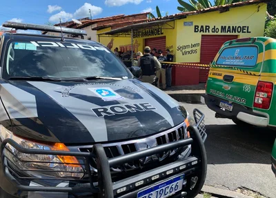 Local onde o PM atirou contra o criminoso