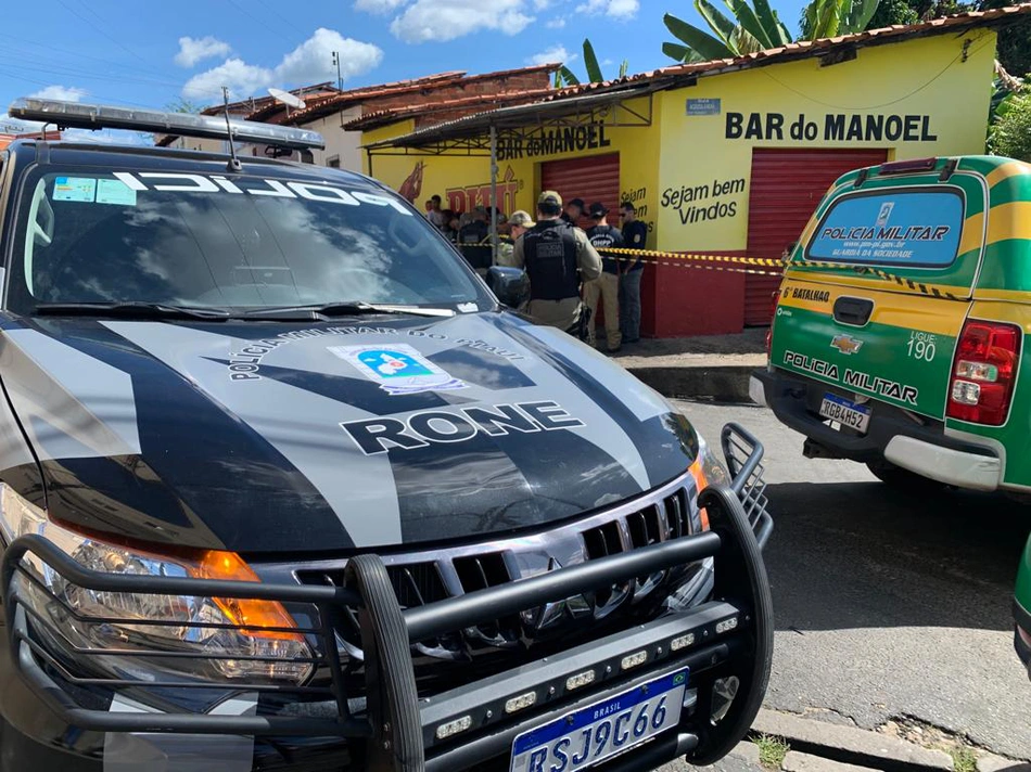 Local onde o PM atirou contra o criminoso
