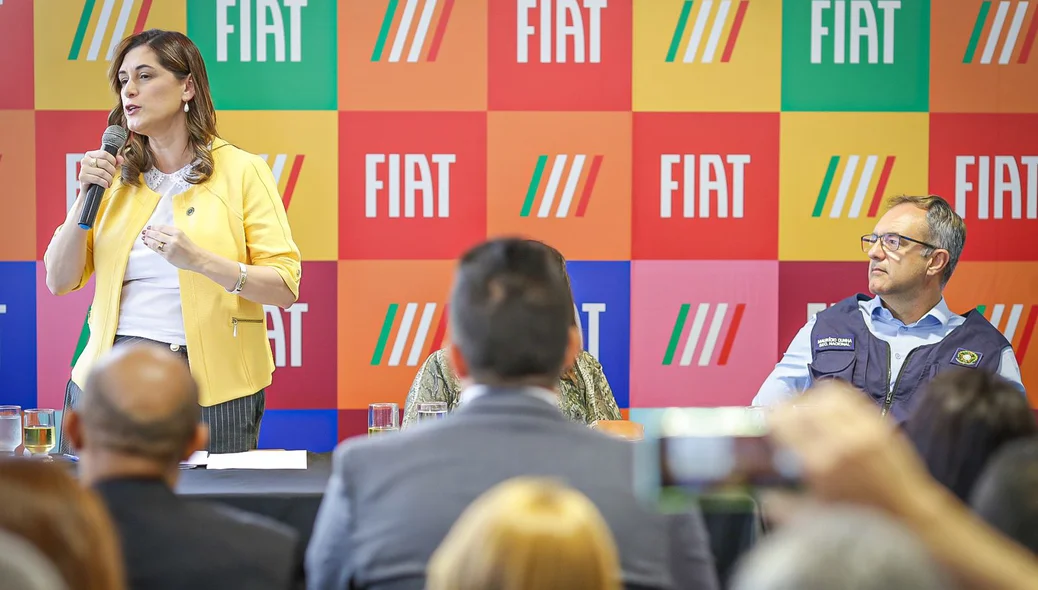 Ministra Cristiane Britoo em seu pronunciamento