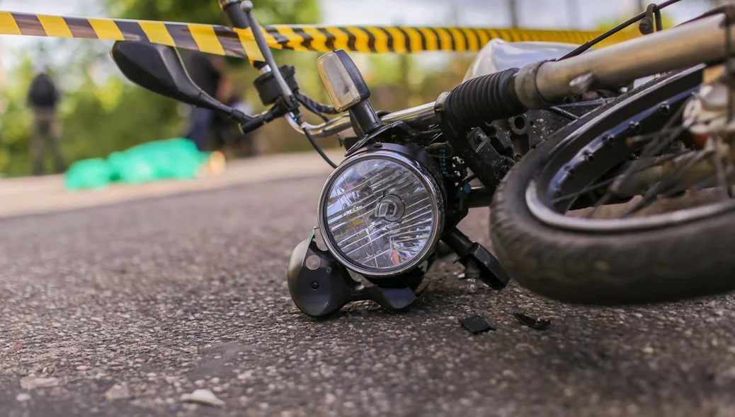 Motocicleta da vítima