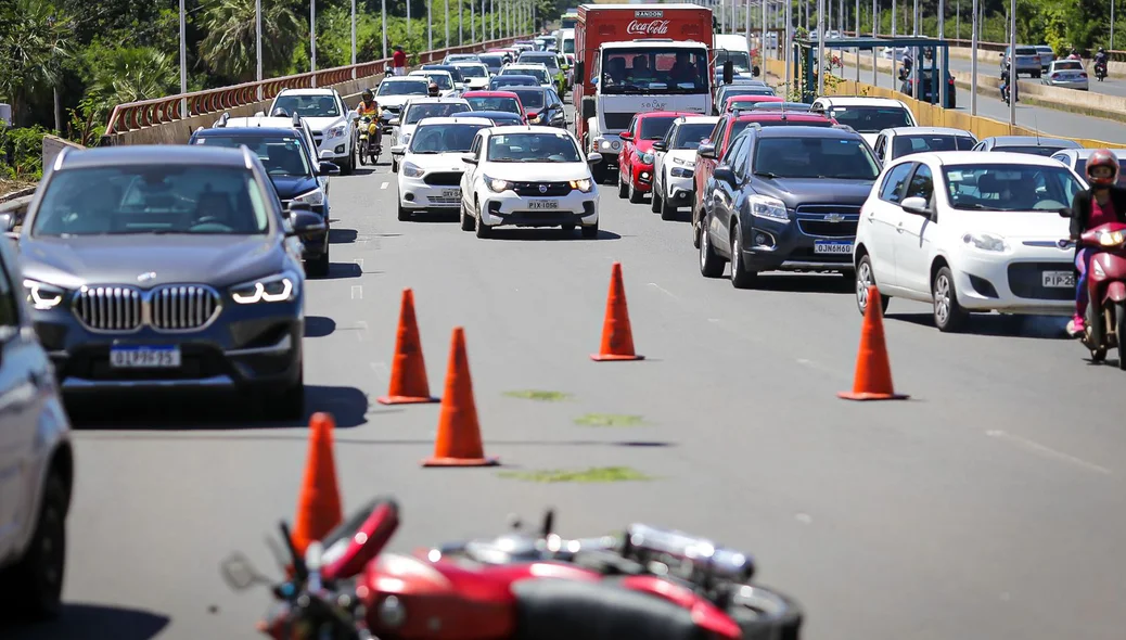 Motocicleta envolvida no acidente