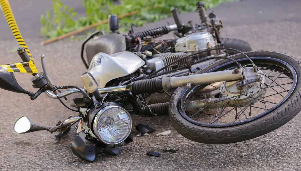 Motocicleta utilizada pela vítima