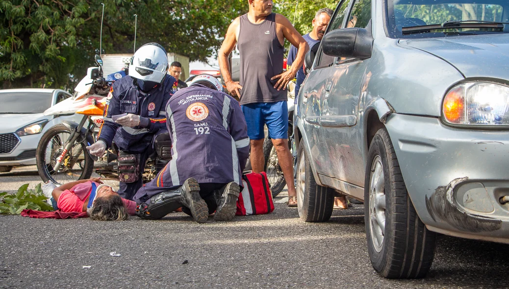 Motolância do SAMU realizou os primeiros socorros na vítima