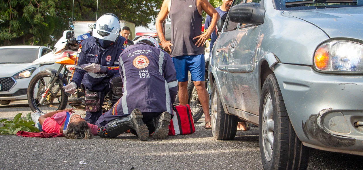 Motolância do SAMU realizou os primeiros socorros na vítima