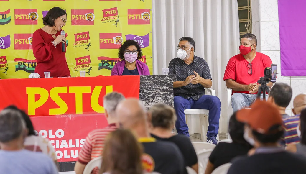 O evento contou com a presença de Vera Lúcia, pré-candidata à presidência da República pelo PSTU
