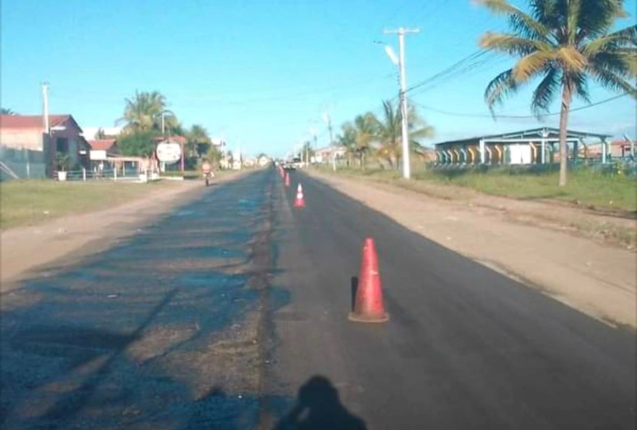 Obras de asfaltamento da PI-116
