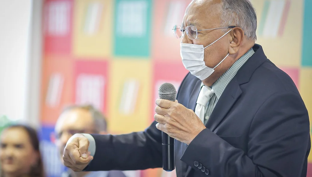Prefeito Dr. Pessoa durante seu pronunciamento