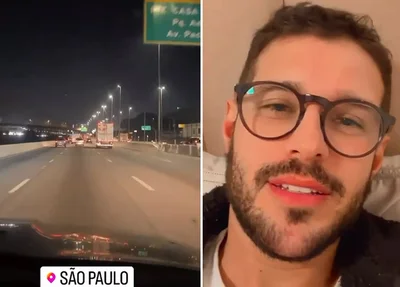 Rodrigo Mussi e trecho em que sofreu acidente na Avenida Marginal Pinheiros