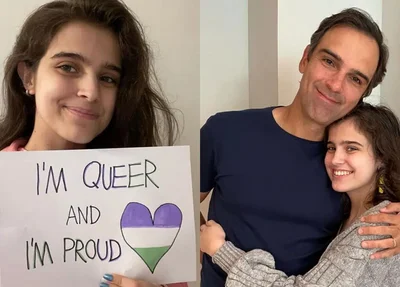 Tadeu Schmidt e sua filha