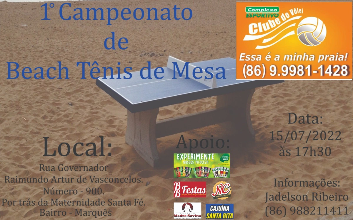 1° Campeonato de Beach Tênis de Mesa