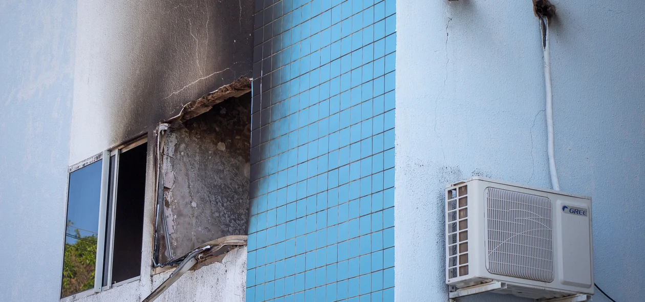 Apartamento onde se iniciou o incêndio