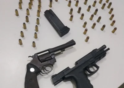 Armas de fogo apreendidas pela Depre