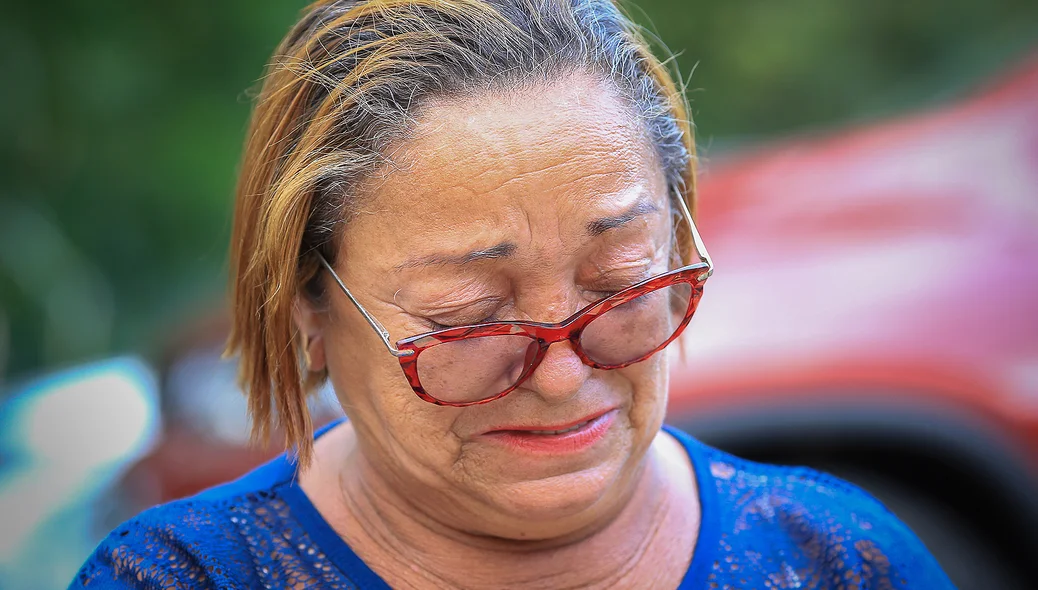 Bisavô da criança bastante emocionada