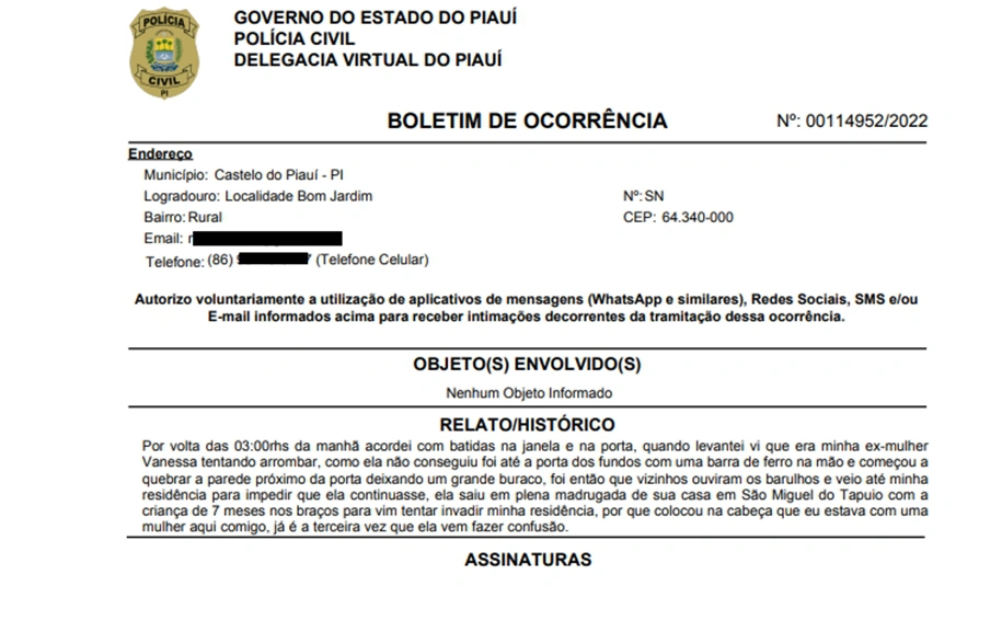 Boletim de Ocorrência