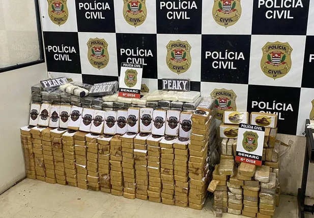 Cocaína apreendida pelo Denarc