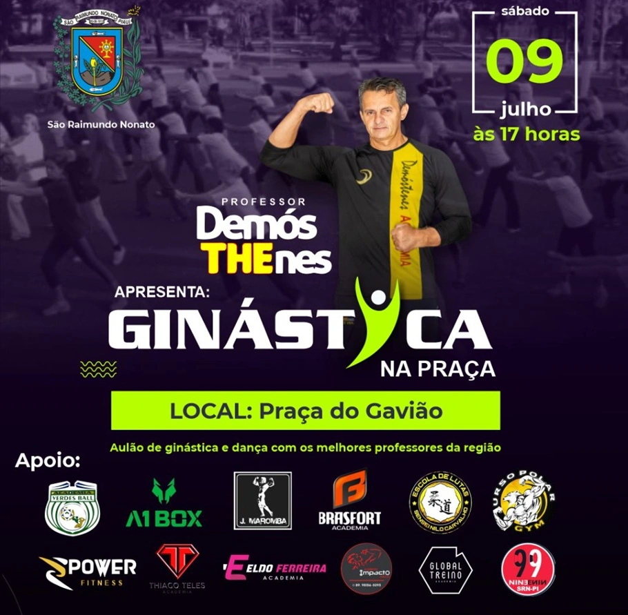 Divulgação da primeira edição do Ginástica na Praça