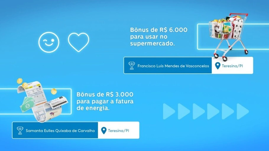 Ganhadores do 1º sorteio da segunda edição Promoção Energia em Dia
