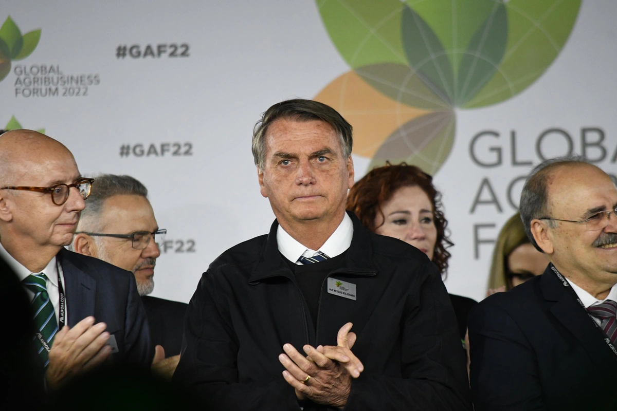 Jair Bolsonaro durante abertura do Global Agribusiness Forum 2022