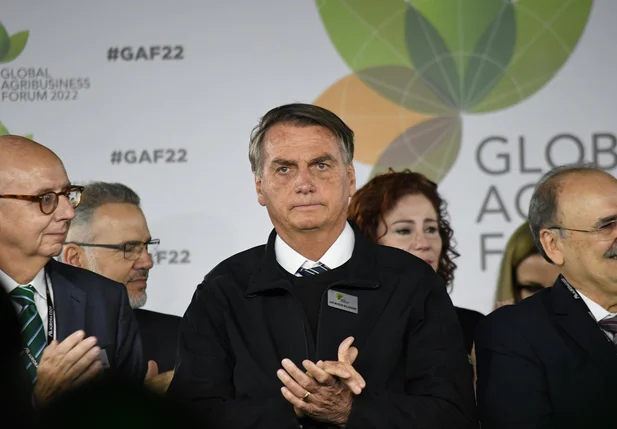 Jair Bolsonaro durante abertura do Global Agribusiness Forum 2022