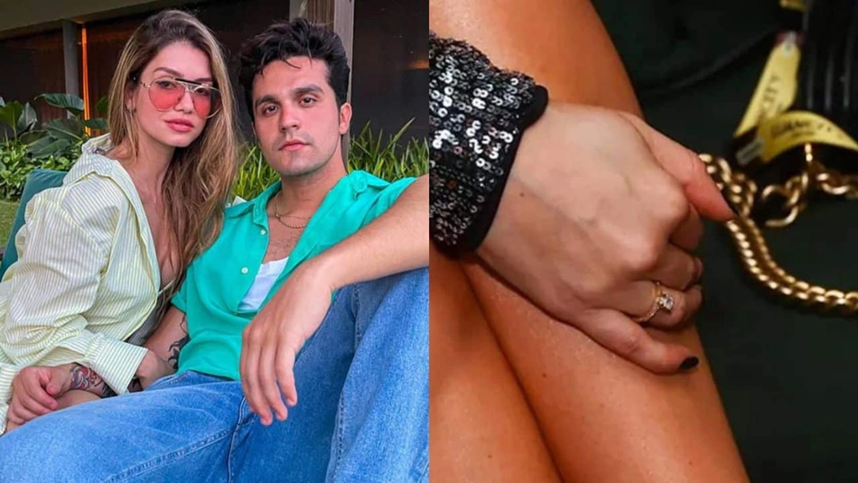 Luan Santana e sua noiva Izabela Cunha