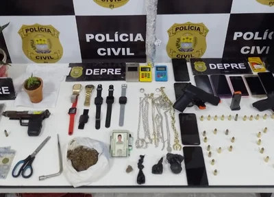 Material apreendido pela Depre