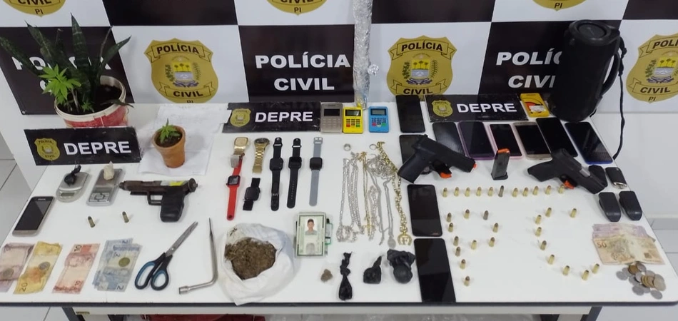 Material apreendido pela Depre