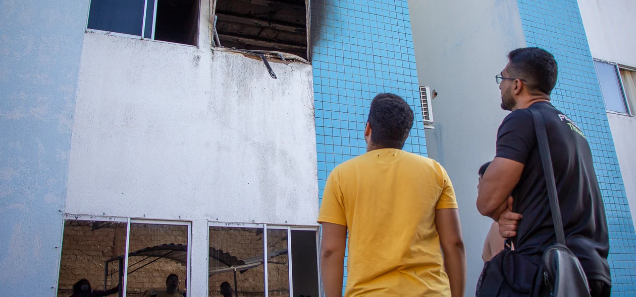Moradores ficaram assustados com o incêndio