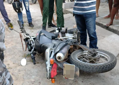 Moto usada pelos criminosos