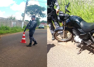 Motocicleta apreendida em Campo Maior