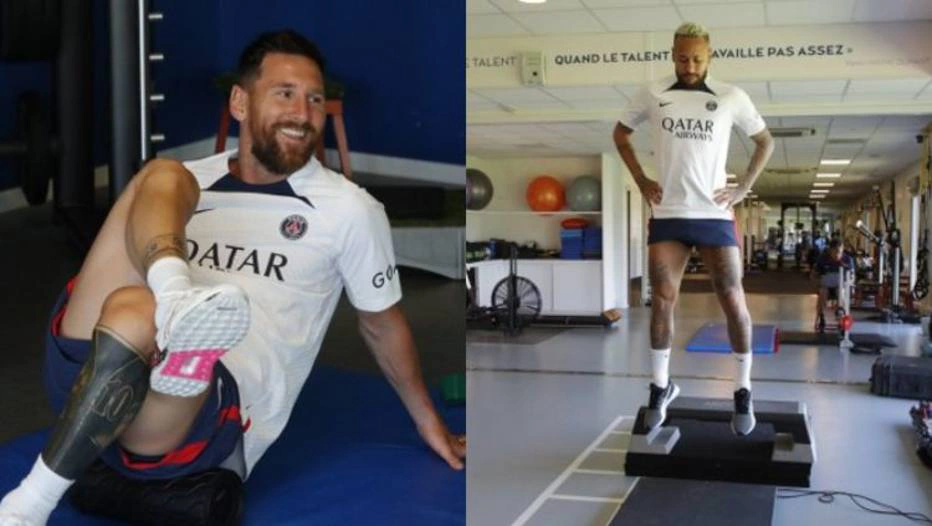 Neymar e Messi voltam aos treinos no PSG