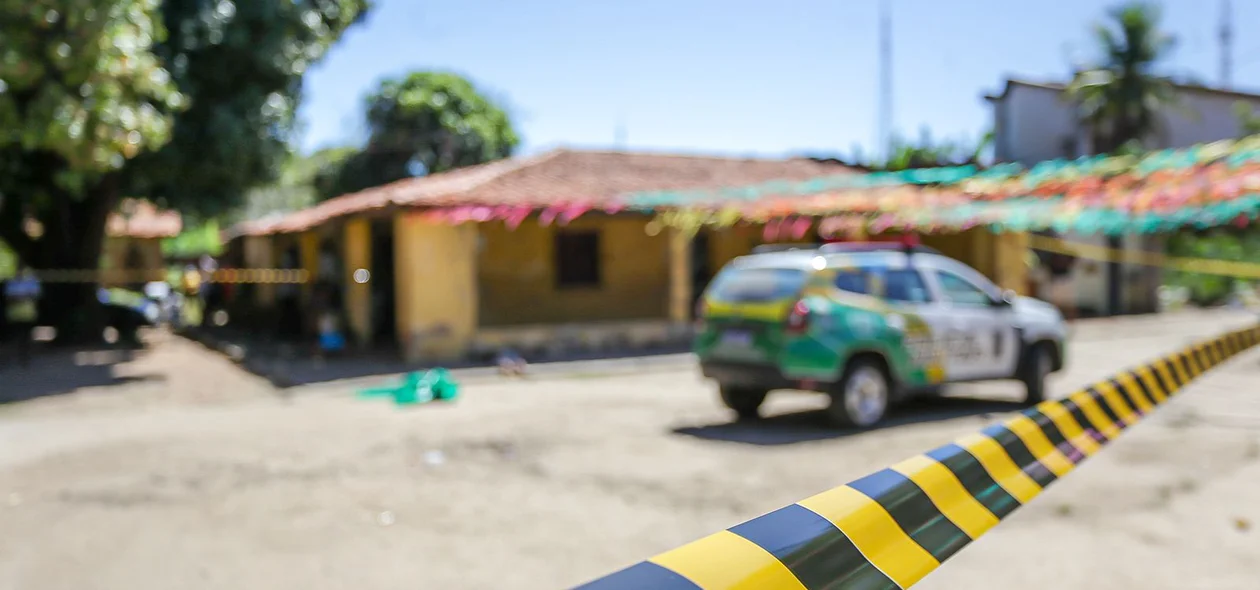 O local do crime foi isolado