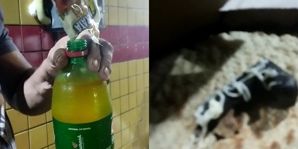 Pizza e refrigerante fakes