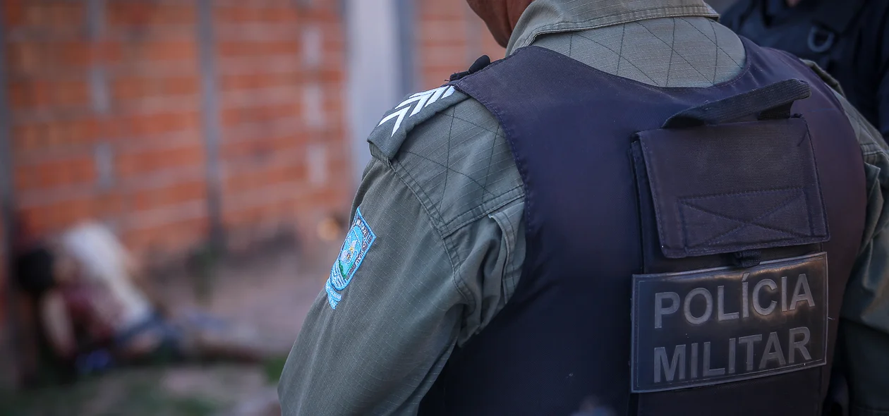 Polícia Militar no local da ocorrência